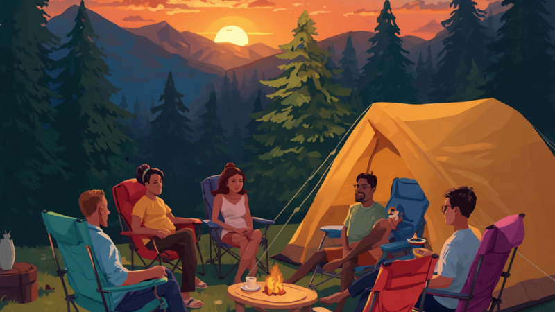 Side-by-side comparison of different folding camping chairs for various outdoor activities.